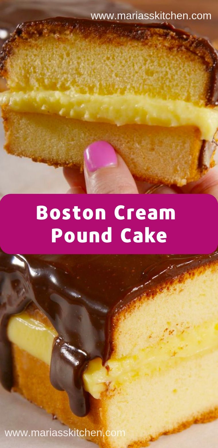 Easy Boston Cream Pound Cake Recipe - Maria's Kitchen