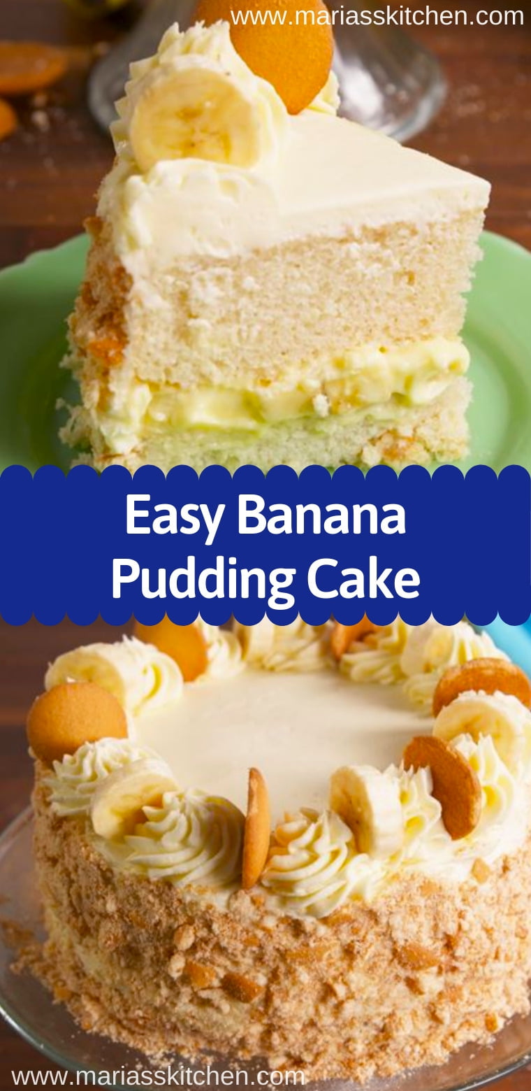Easy Banana Pudding Cake Recipe - Maria's Kitchen