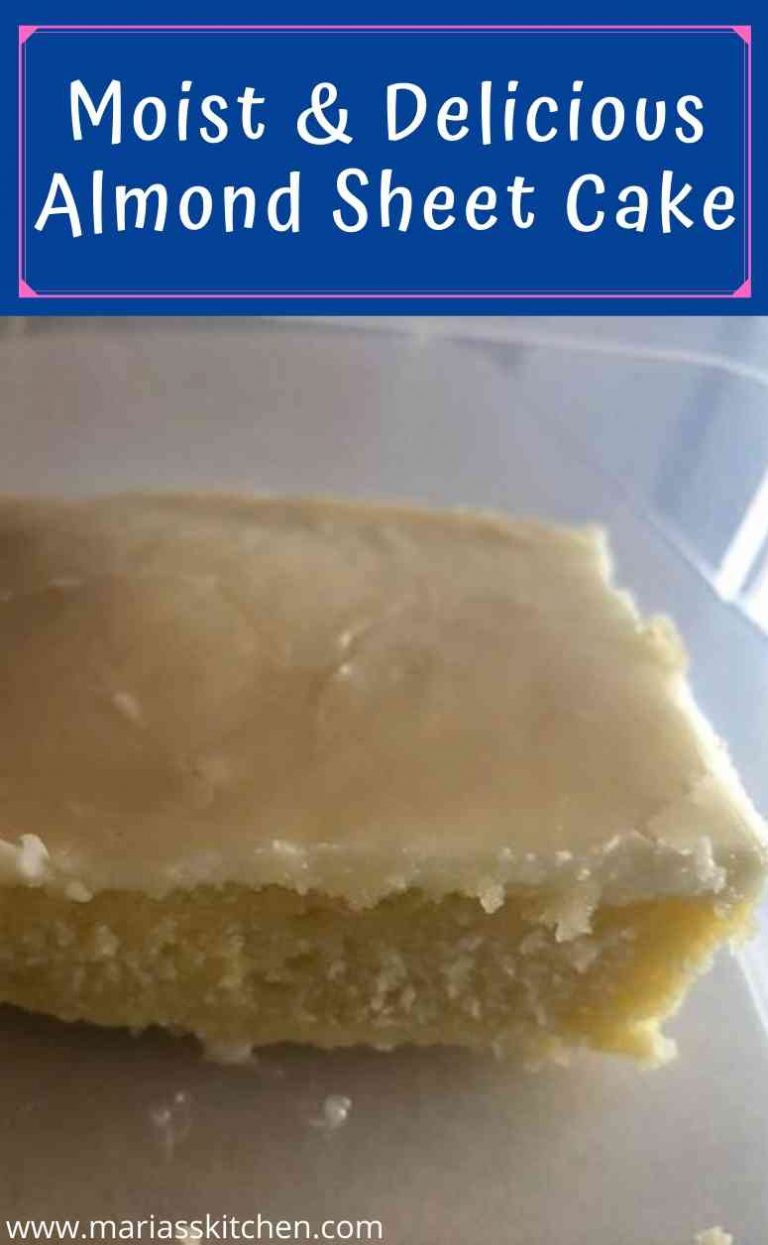 Almond Sheet Cake Recipe Maria's Kitchen