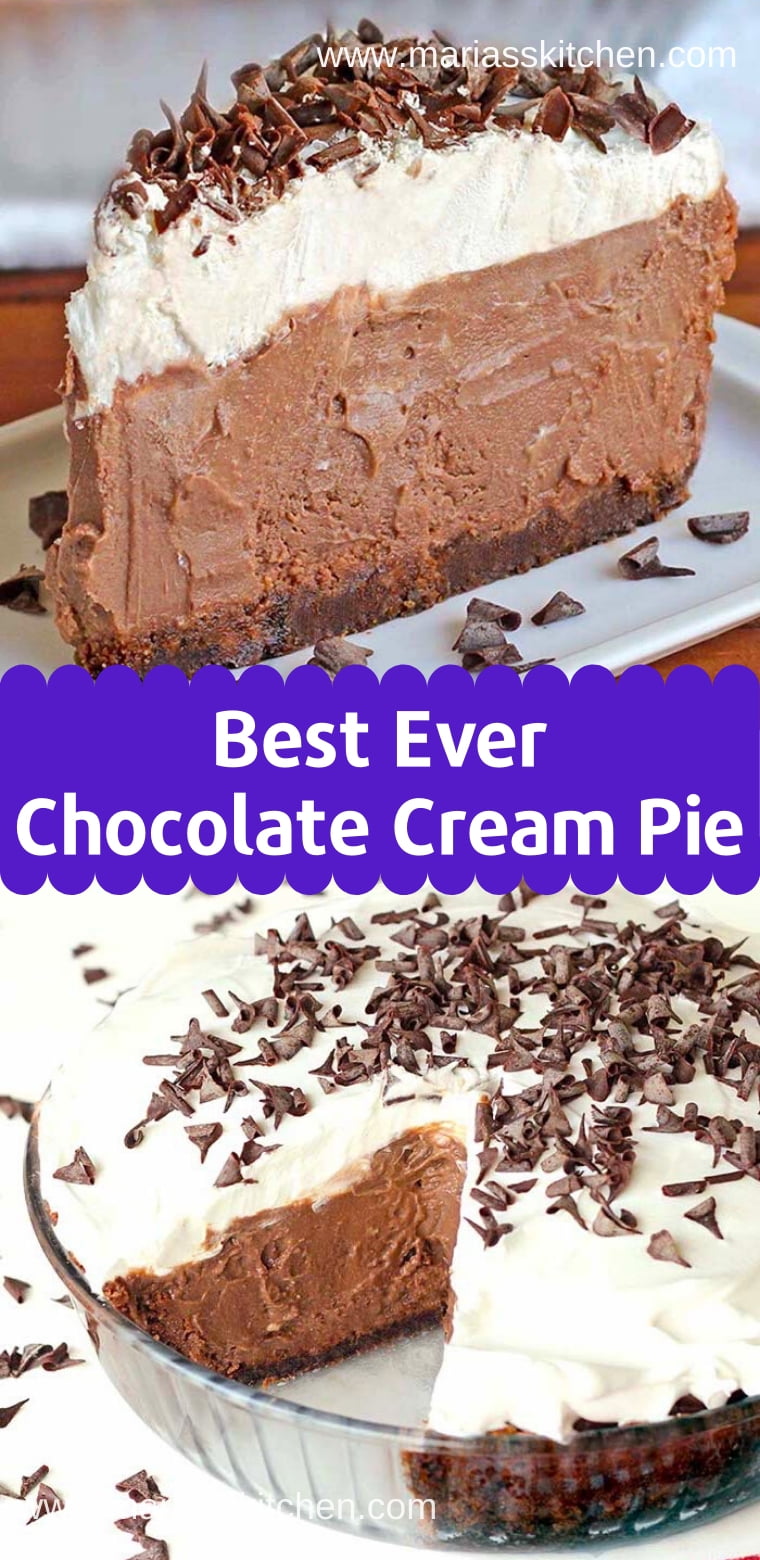 Easy and Delicious Chocolate Cream Pie Recipe - Maria's ...