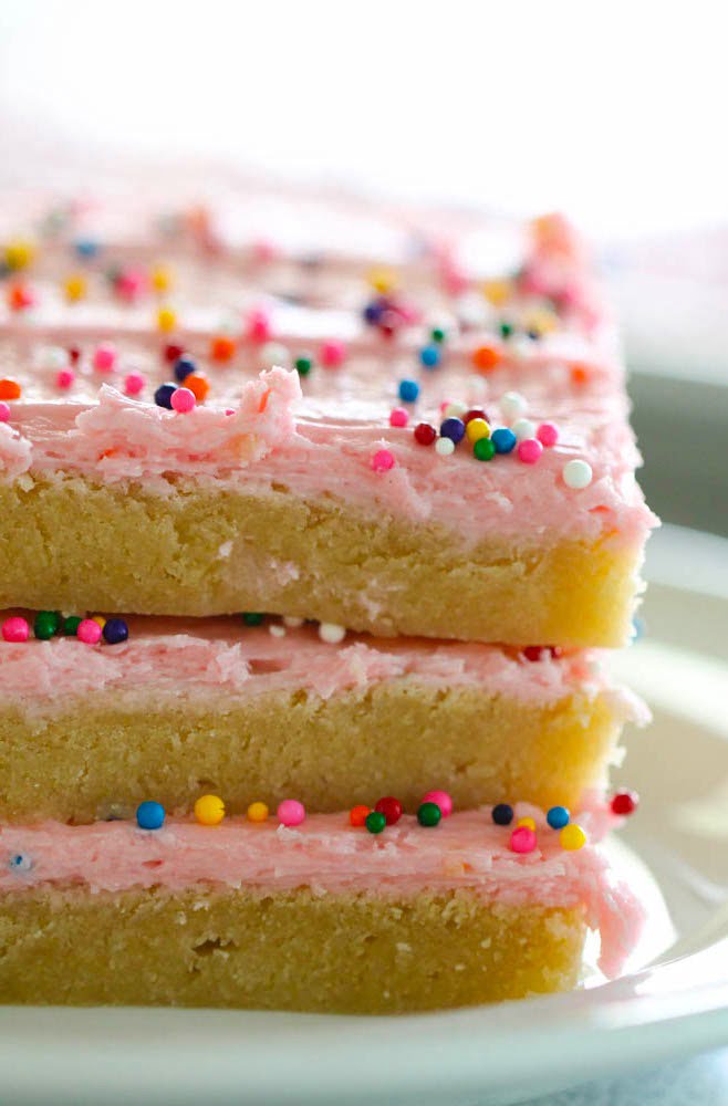 Easy Chewy Frosted Sugar Cookie Bars Recipe - Maria's Kitchen