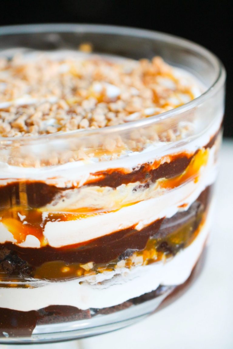 Chocolate Caramel Brownie Trifle Recipe Maria's Kitchen