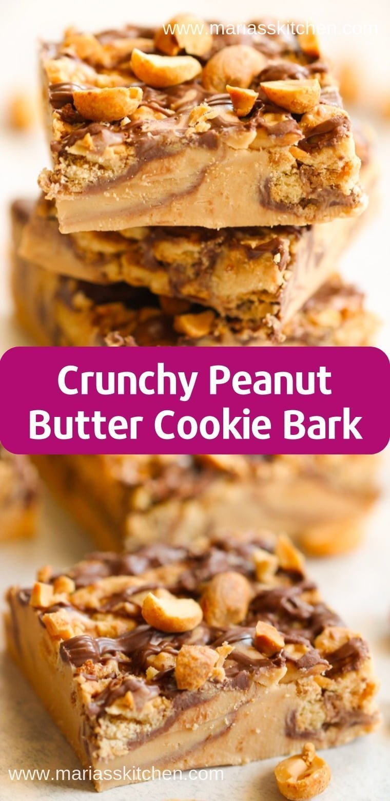 Crunchy Peanut Butter Cookie Bark Recipe - Maria's Kitchen