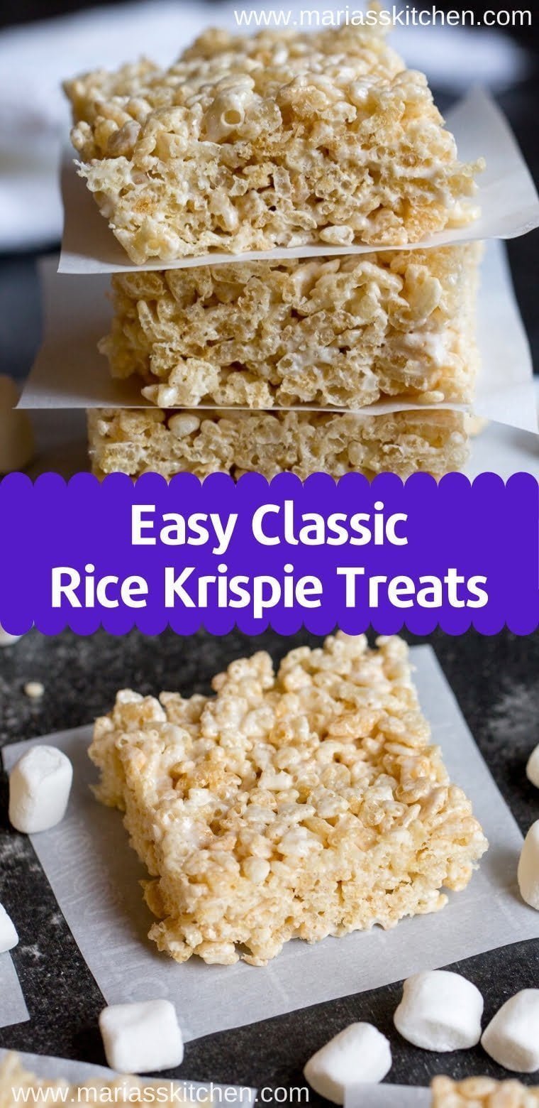 Easy Classic Rice Krispie Treats Recipe - Maria's Kitchen