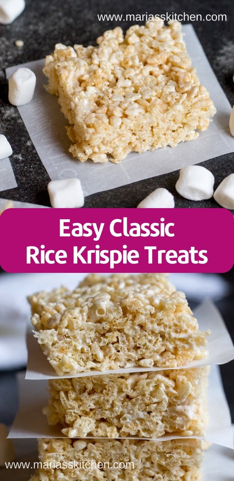 Easy Classic Rice Krispie Treats Recipe - Maria's Kitchen
