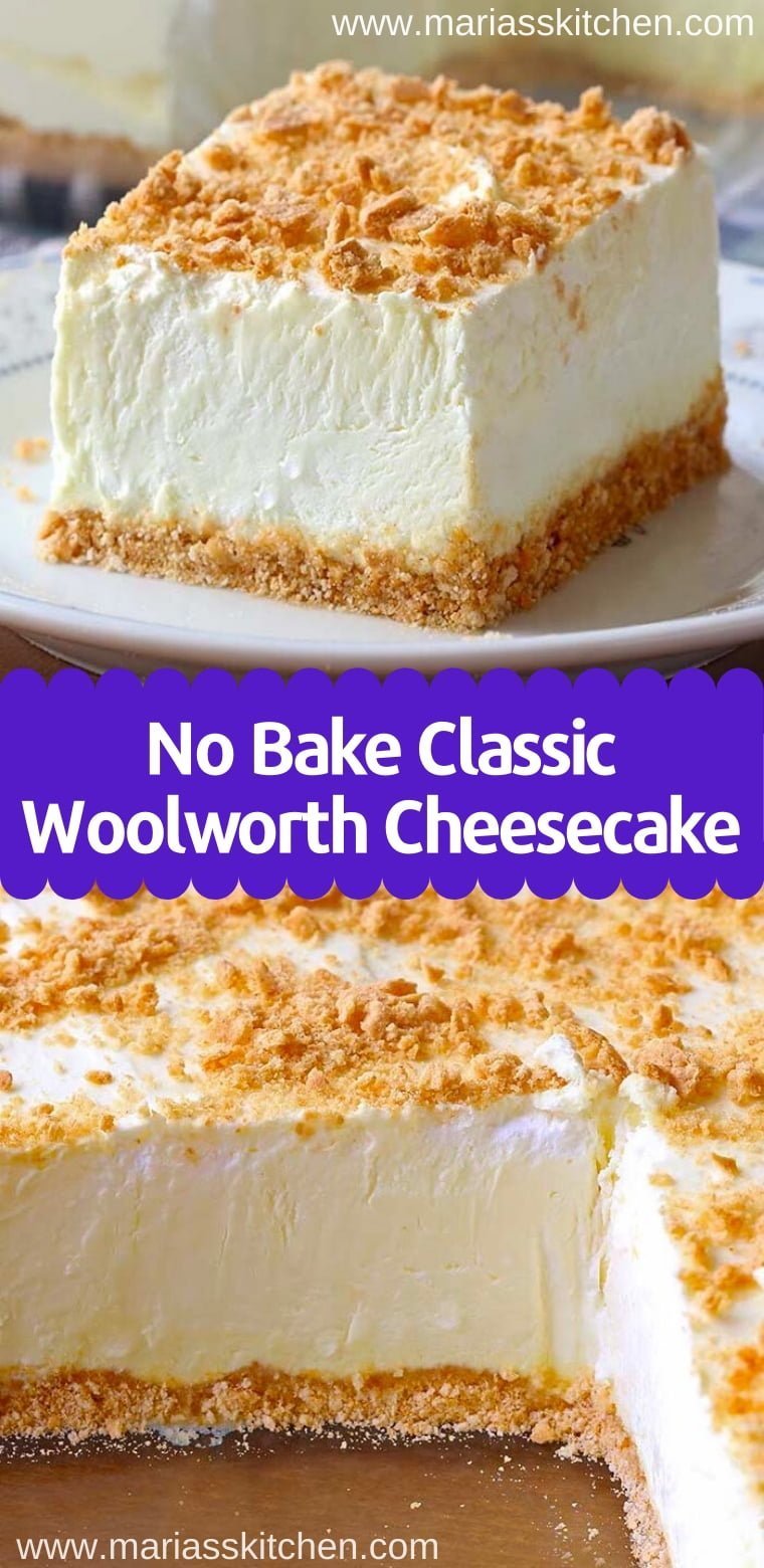 Easy No Bake Classic Woolworth Cheesecake Recipe Maria's Kitchen