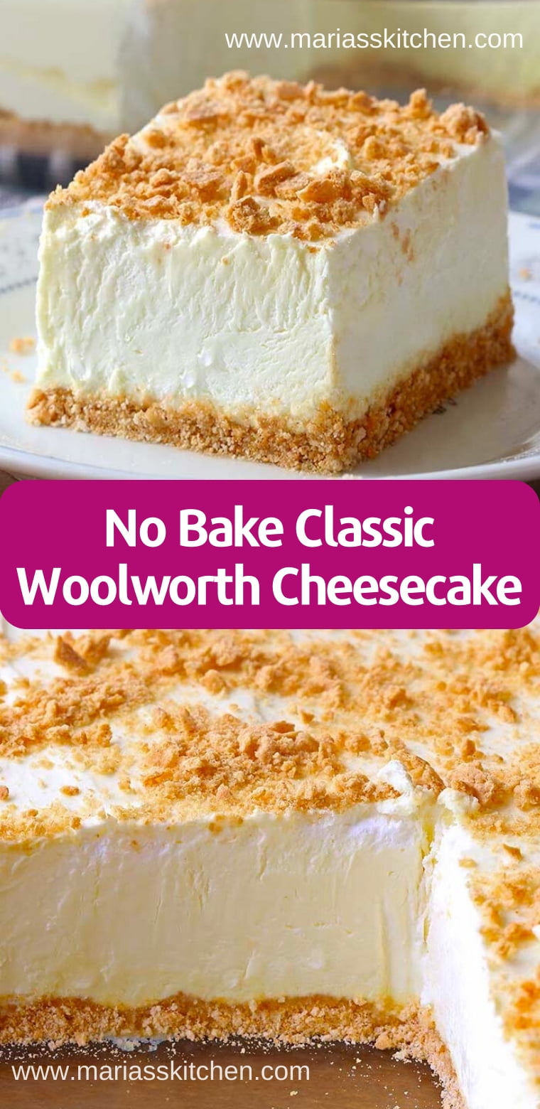 Easy No Bake Classic Woolworth Cheesecake Recipe  Marias 