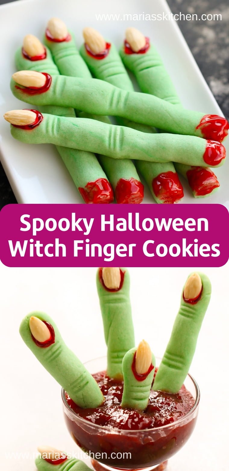 Spooky Halloween Witch Finger Cookies - Maria's Kitchen