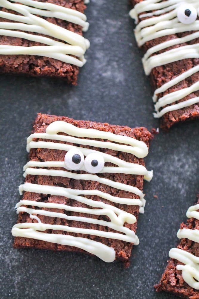Halloween Mummy Brownies Recipe - Maria's Kitchen