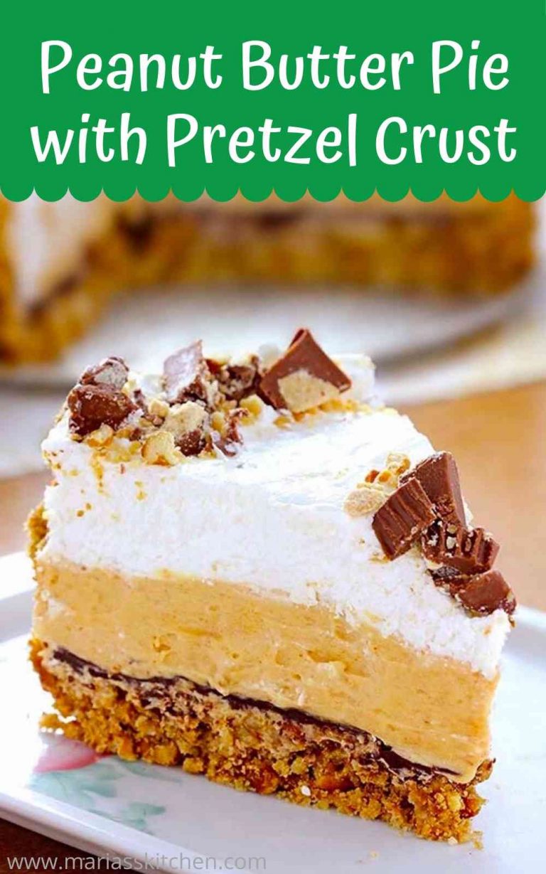 Deep Dish Peanut Butter Pie with Pretzel Crust Recipe Maria's Kitchen