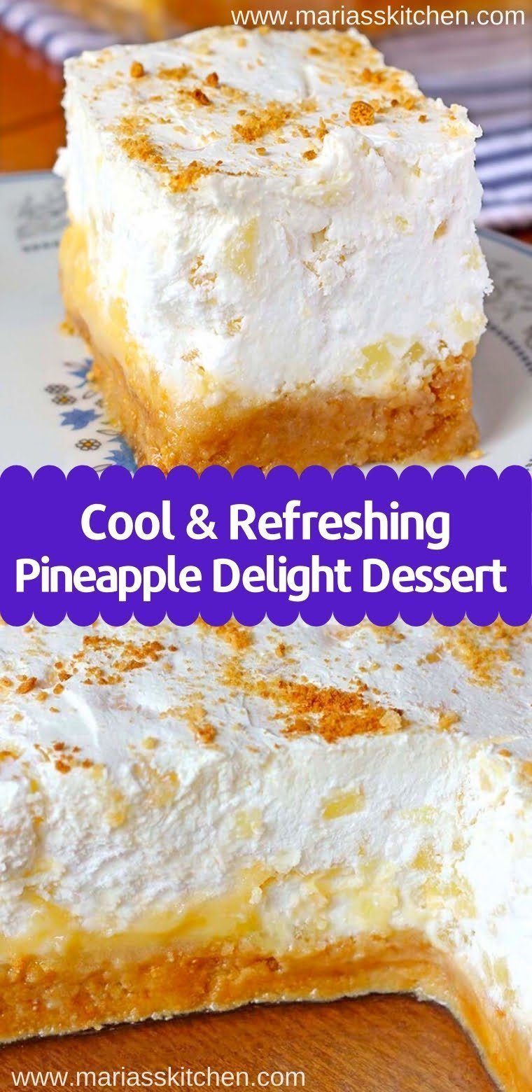Easy Pineapple Delight Dessert Recipe - Maria's Kitchen