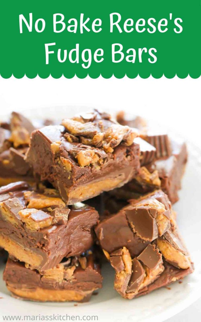 Easy No Bake Reese's Fudge Bars Recipe Maria's Kitchen