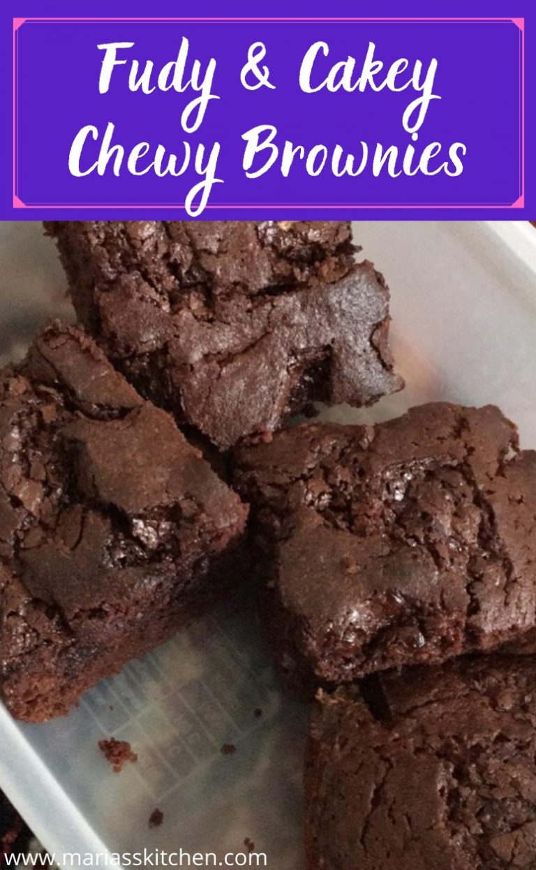 Fudy and Cakey Chewy Brownies Maria's Kitchen