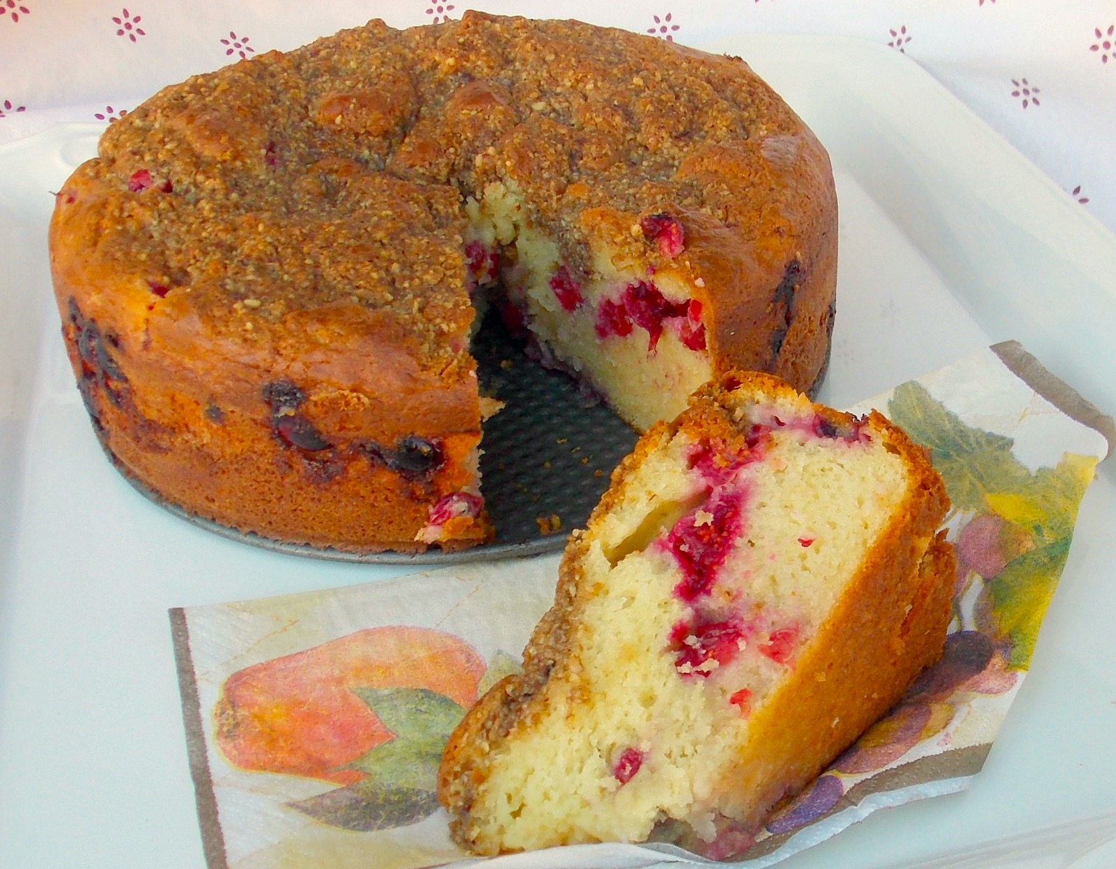 Delicious Cranberry Sour Cream Kuchen - Maria&amp;#39;s Kitchen