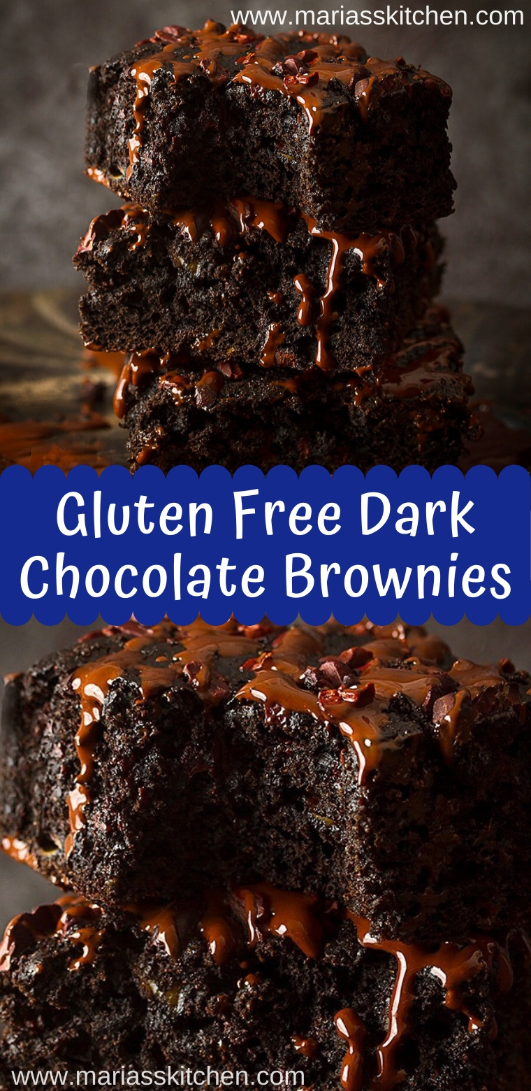 Vegan Dark Chocolate Brownies ( Gluten Free ) - Maria's Kitchen