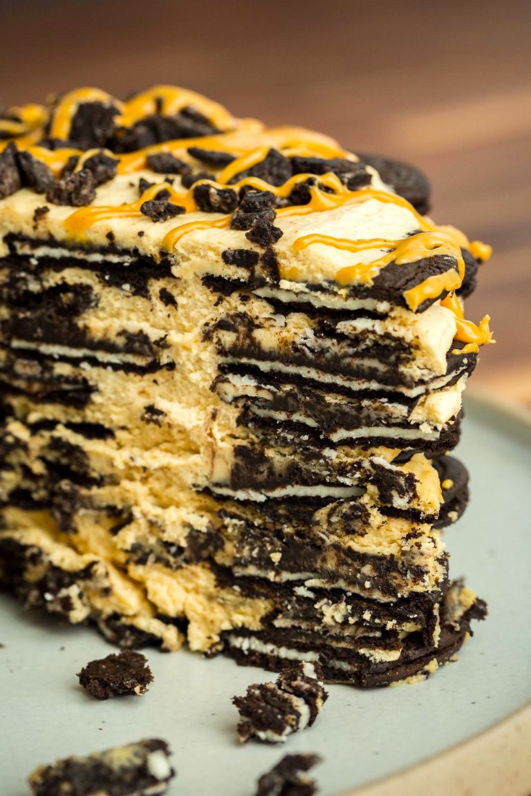 Delicious Peanut Butter Oreo Icebox Cake Maria's Kitchen