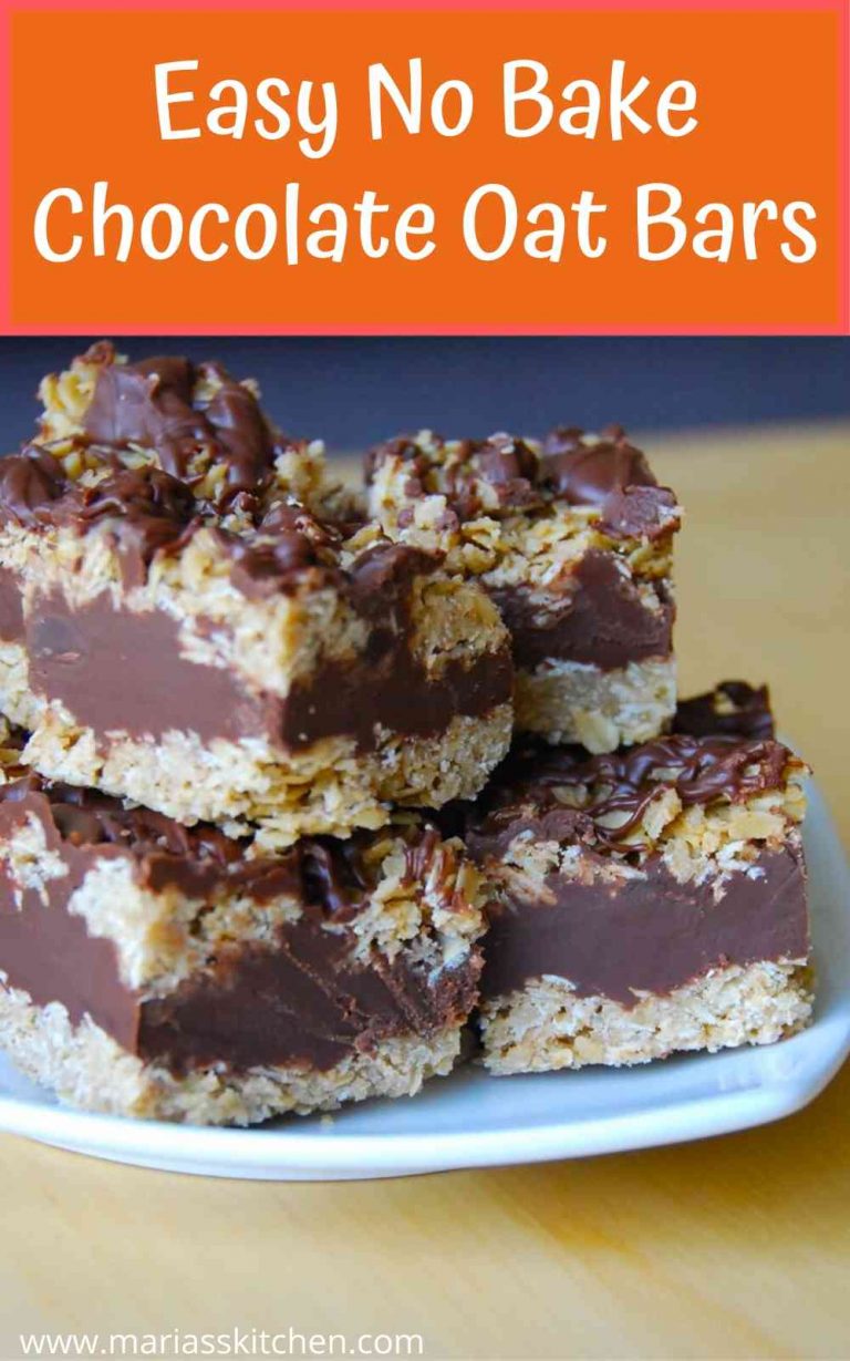 Easy No Bake Chocolate Oat Bars - Maria's Kitchen
