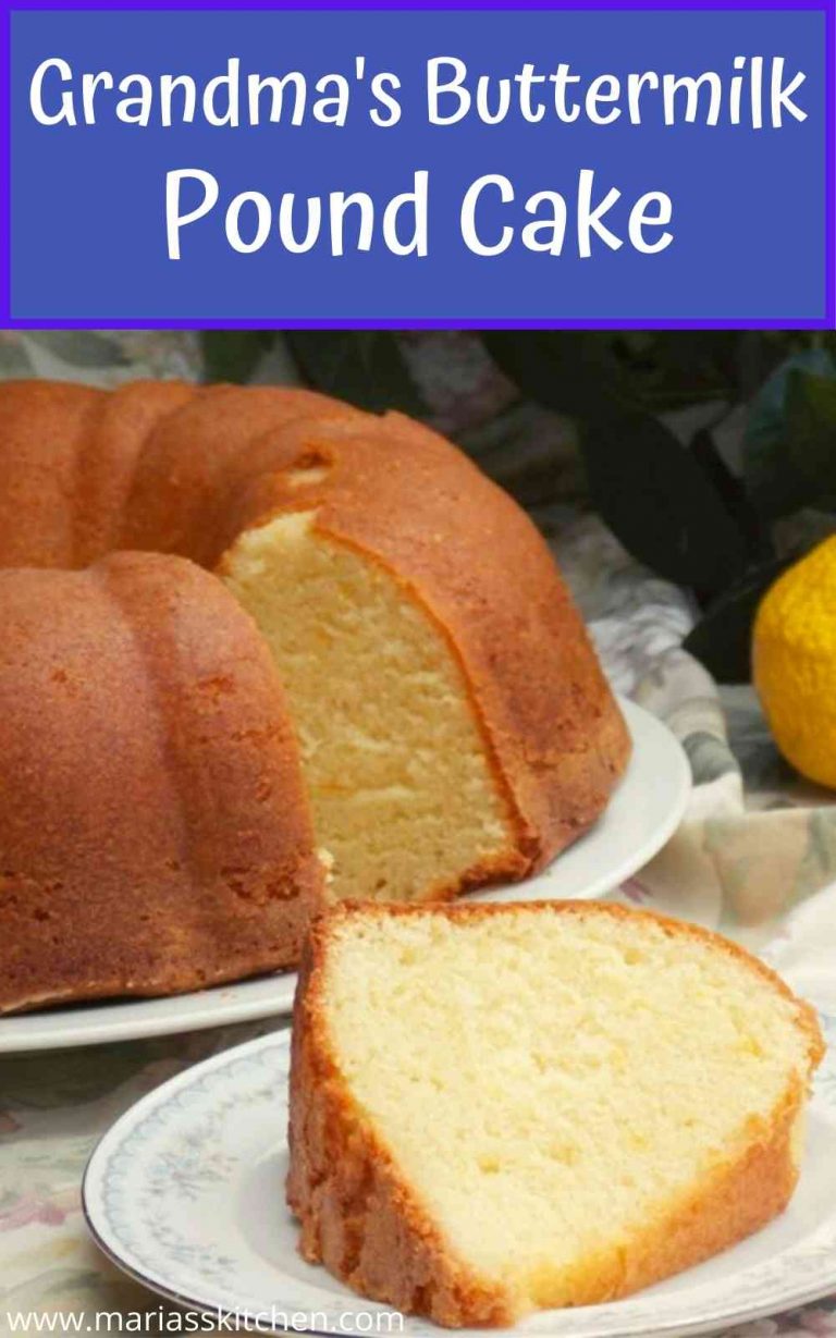 Delicious Grandma's Buttermilk Pound Cake Maria's Kitchen