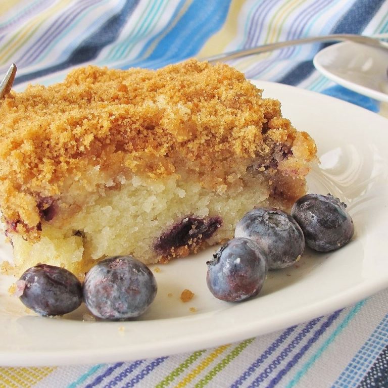 Delicious Sour Cream Blueberry Coffee Cake Maria's Kitchen