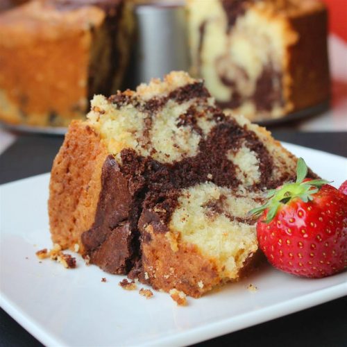 Moist & Delicious Dark Chocolate Swirl Pound Cake Maria's Kitchen