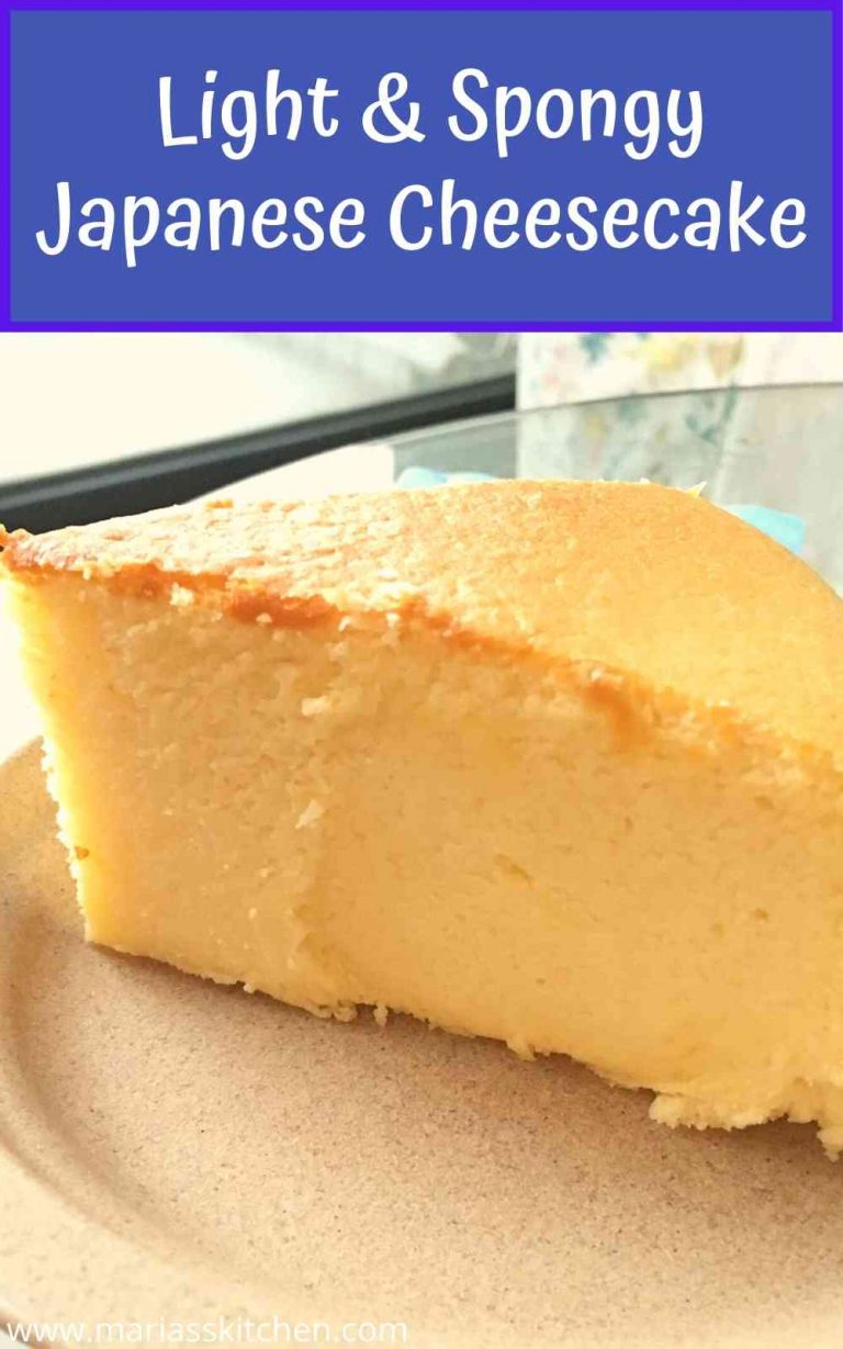 Light and Spongy Japanese Cheesecake Maria's Kitchen