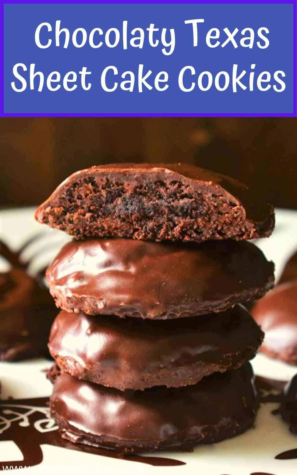 Fudgy & Delicious Texas Sheet Cake Cookies - Maria's Kitchen