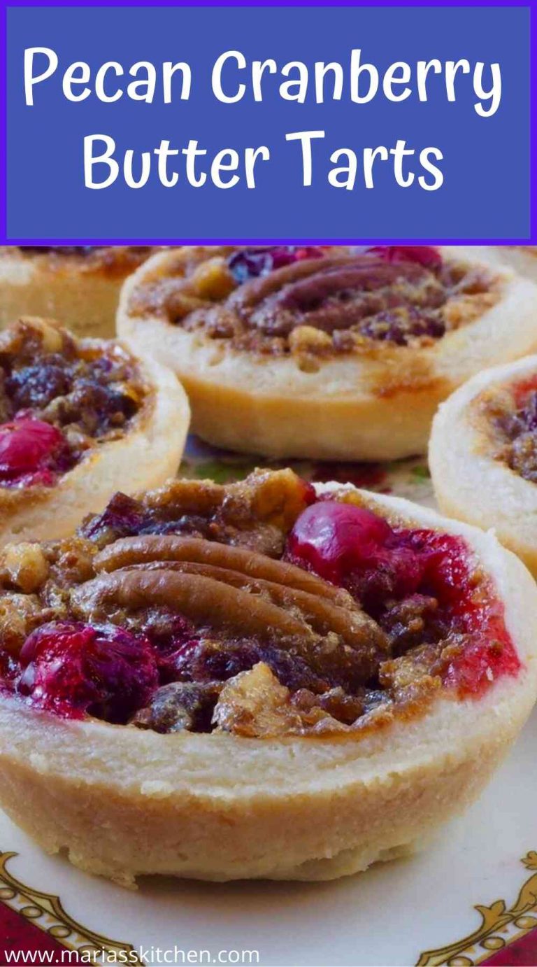 Delicious Pecan Cranberry Butter Tarts - Maria's Kitchen