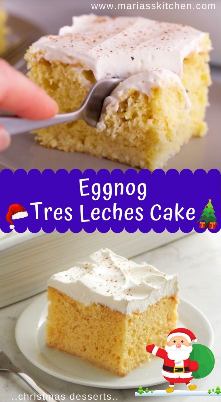 Delicious Eggnog Tres Leches Cake - Christmas Desserts - Maria's Kitchen