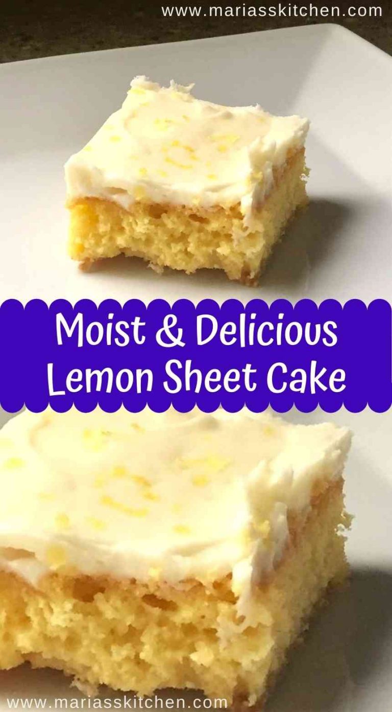 Delicious and Moist Lemon Sheet Cake - Maria's Kitchen