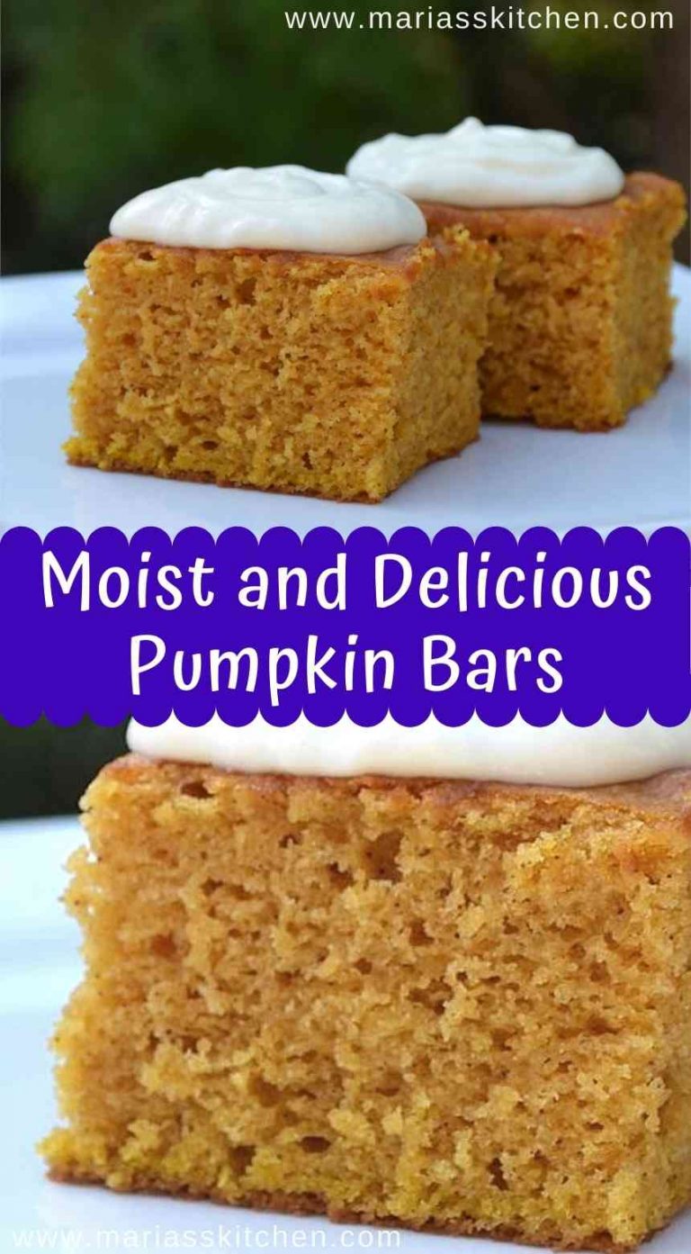 Moist and Delicious Pumpkin Bars - Maria's Kitchen