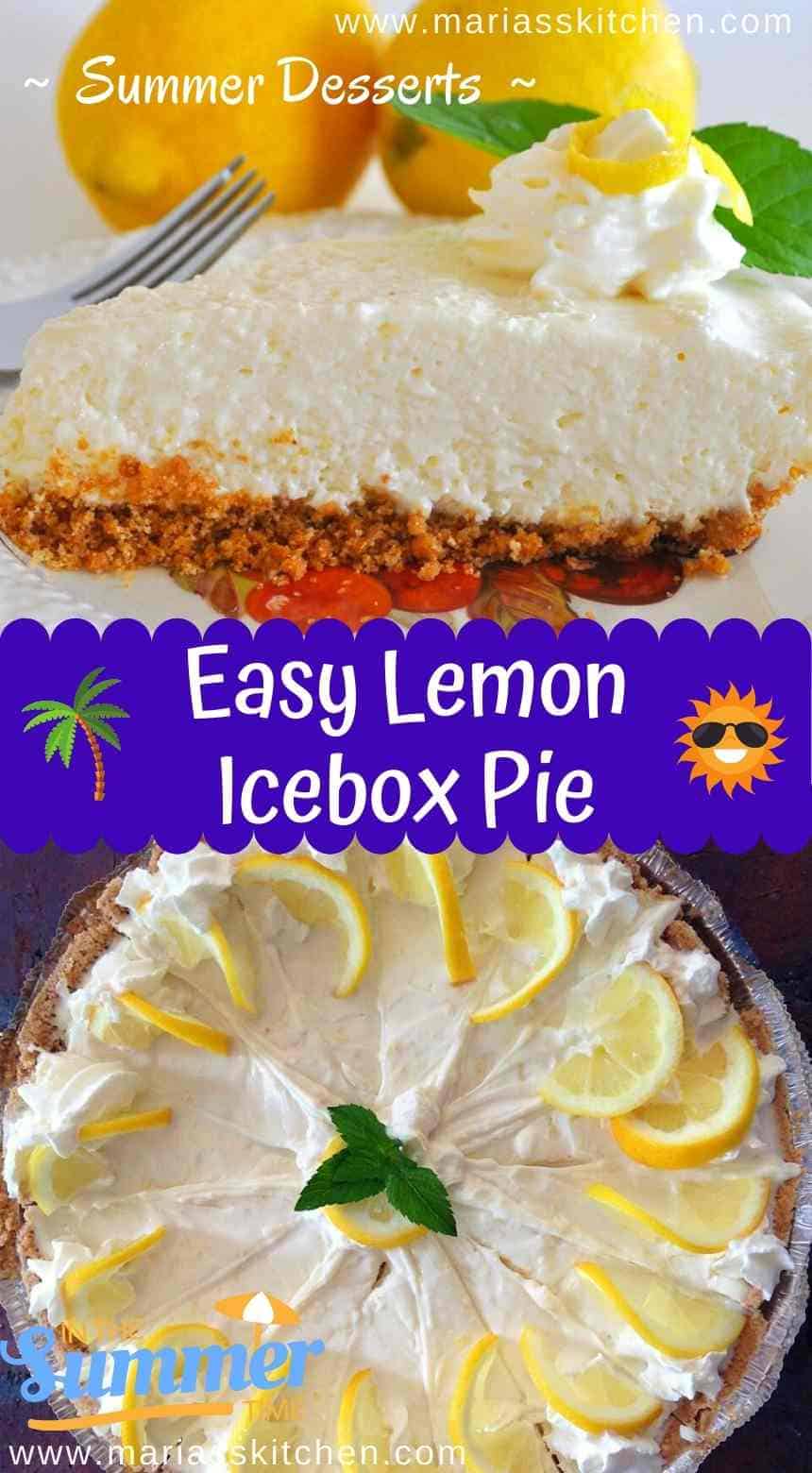Easy Lemon Icebox Pie - Summer Desserts
