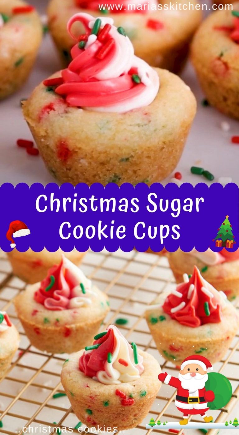Christmas Sugar Cookie Cups Maria's Kitchen