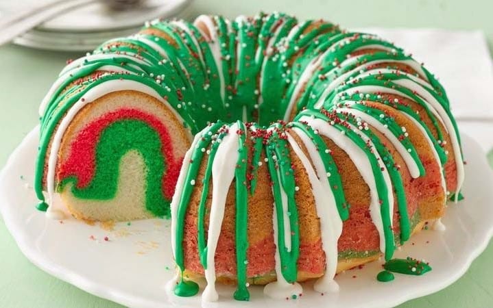 Rainbow Christmas Cake