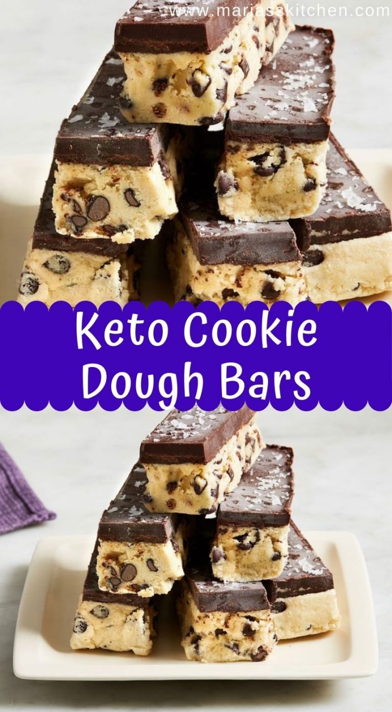 Delicious Keto Cookie Dough Bars Maria's Kitchen