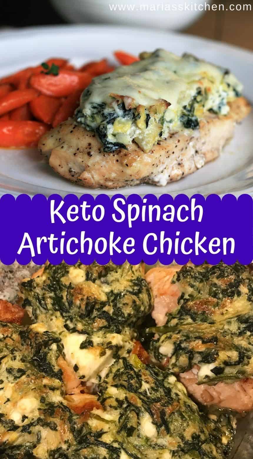 Delicious Keto Spinach Artichoke Chicken