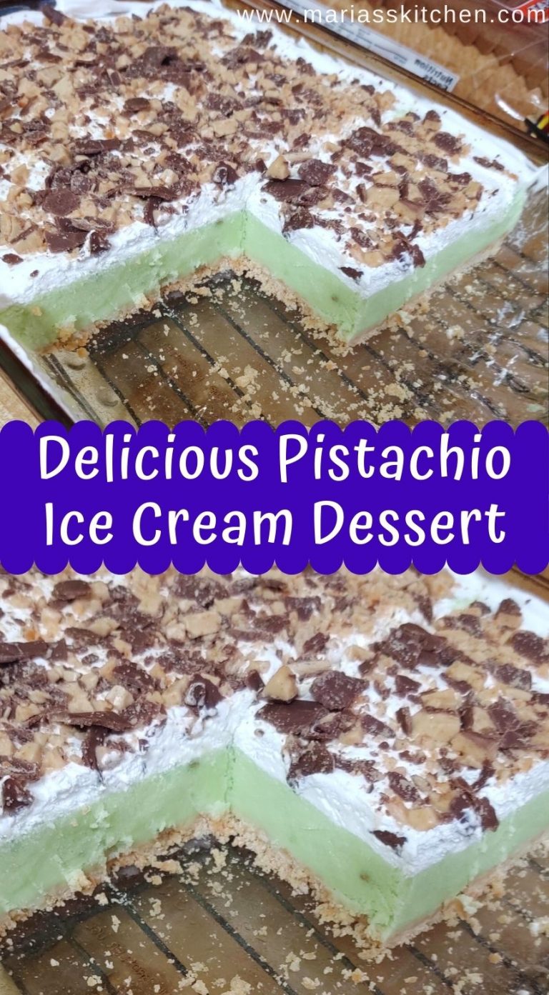 Delicious Pistachio Ice Cream Dessert Maria's Kitchen