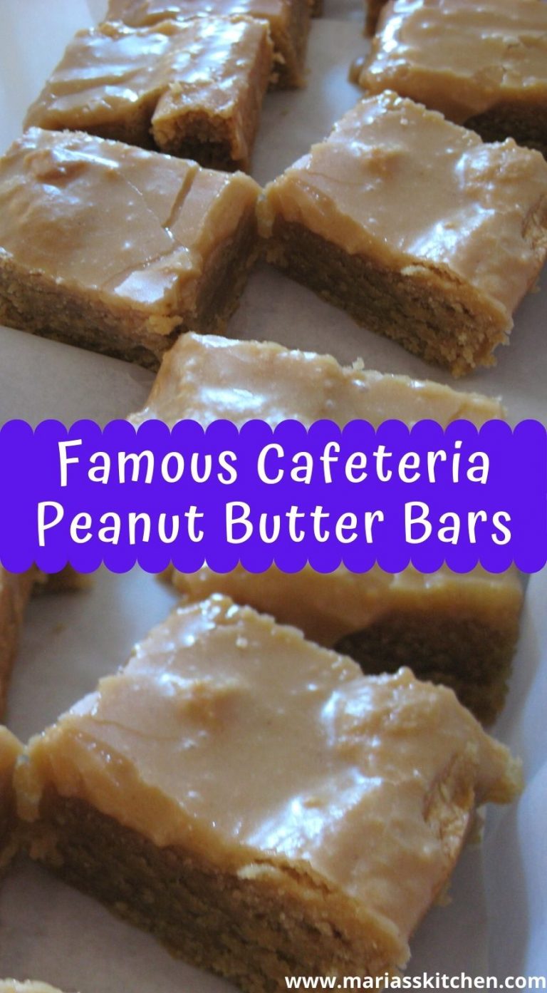 The Famous School Cafeteria Peanut Butter Bars Recipe Maria's Kitchen