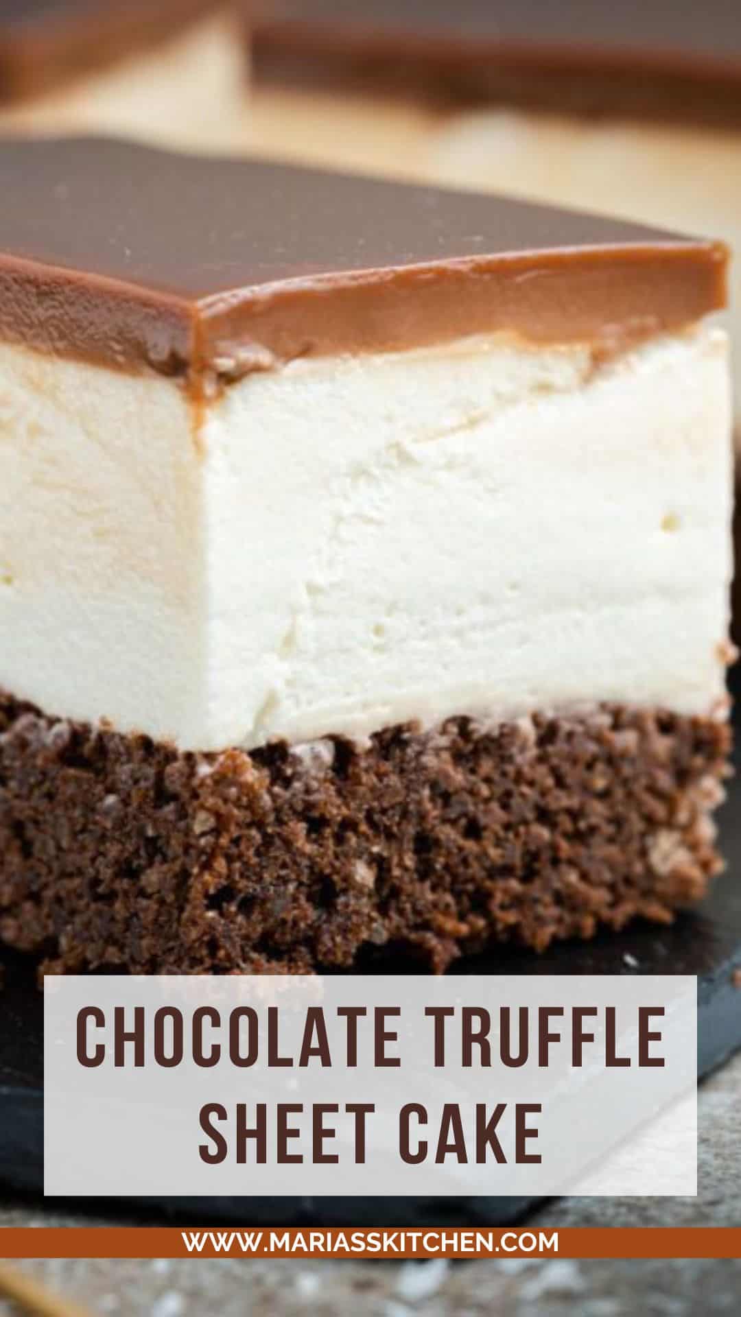 Coconut Chocolate Truffle Sheet Cake