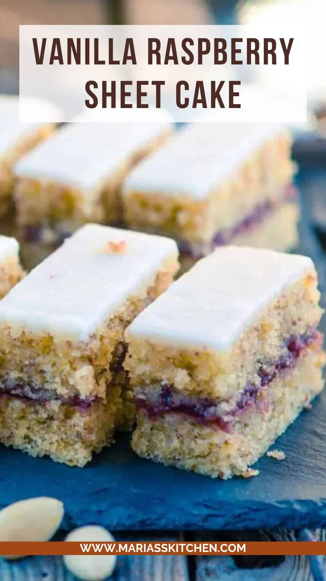 Vanilla Raspberry Sheet Cake