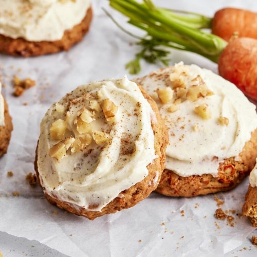 Carrot Cake Cookies with Cream Cheese Frosting