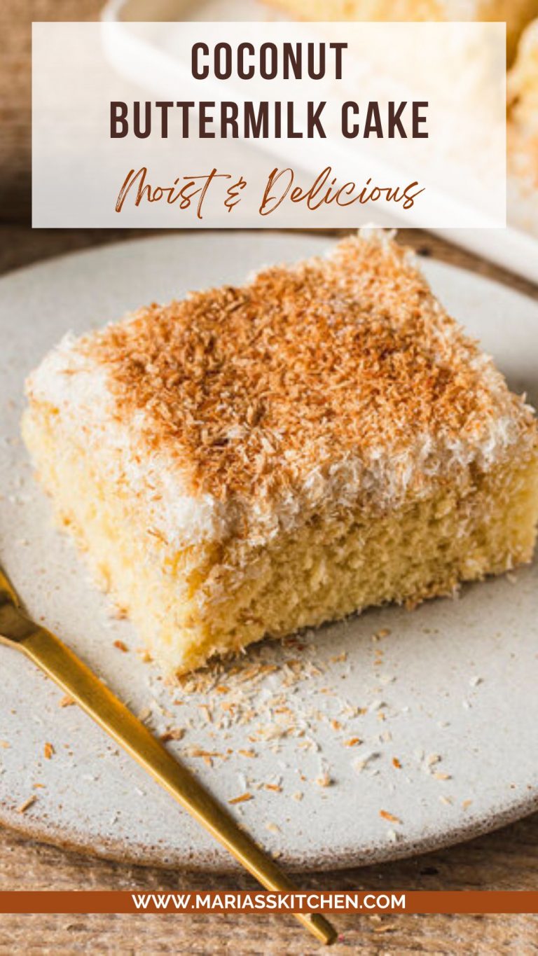 Delicious Coconut Buttermilk Cake Maria's Kitchen