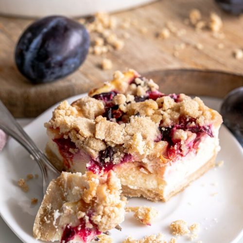 Plum Streusel Cheesecake