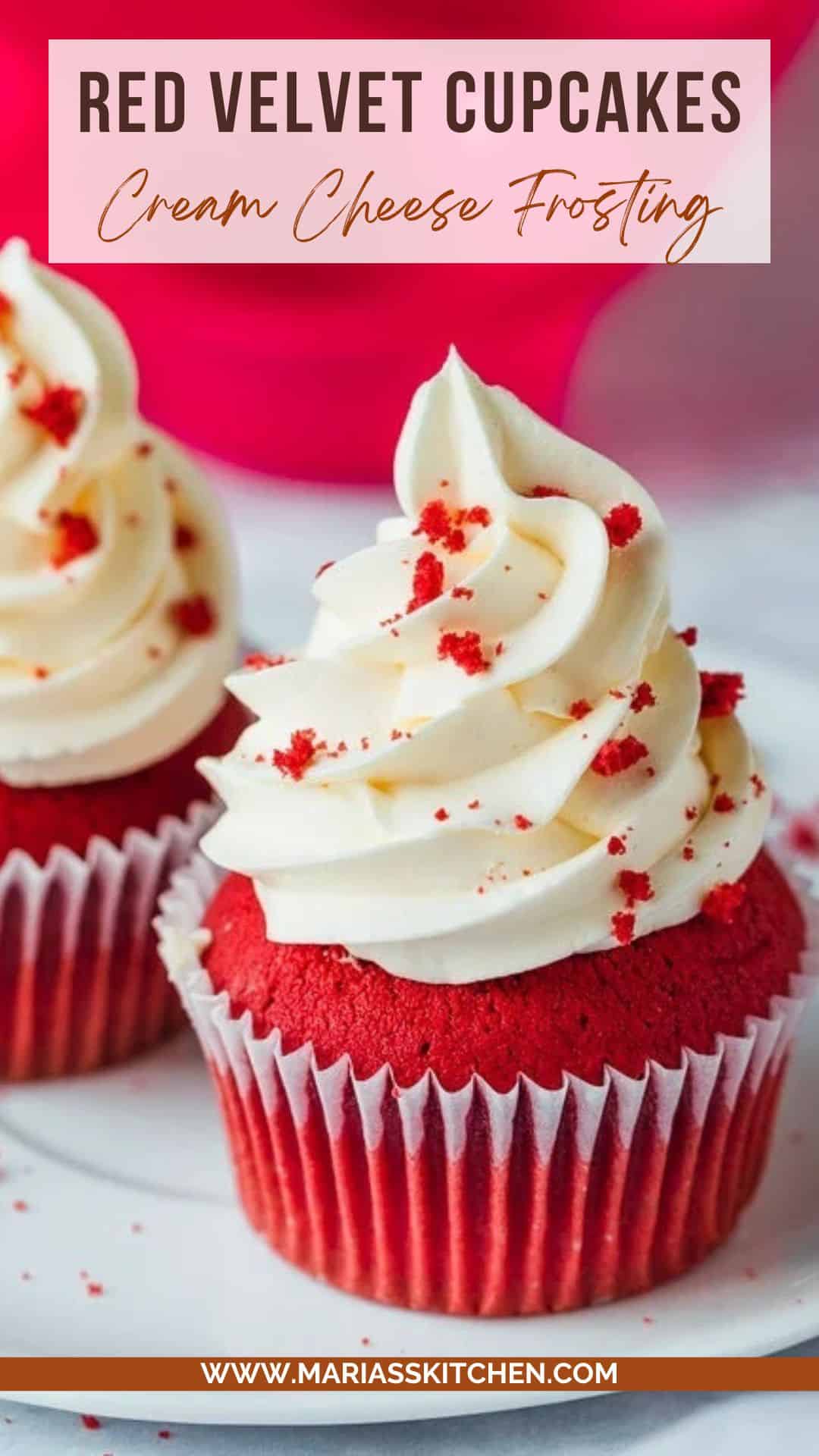 Red Velvet Cupcakes With Cream Cheese Frosting