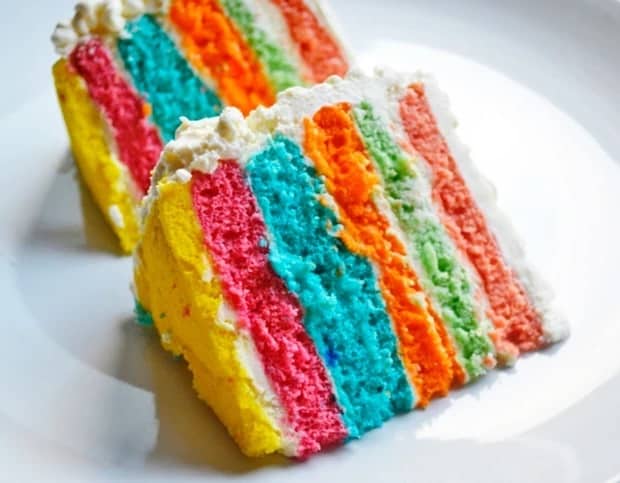 Easy & Delicious Rainbow Cake