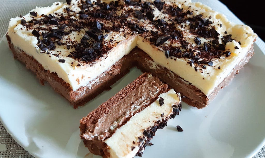 No Bake Double Chocolate Milk Cake