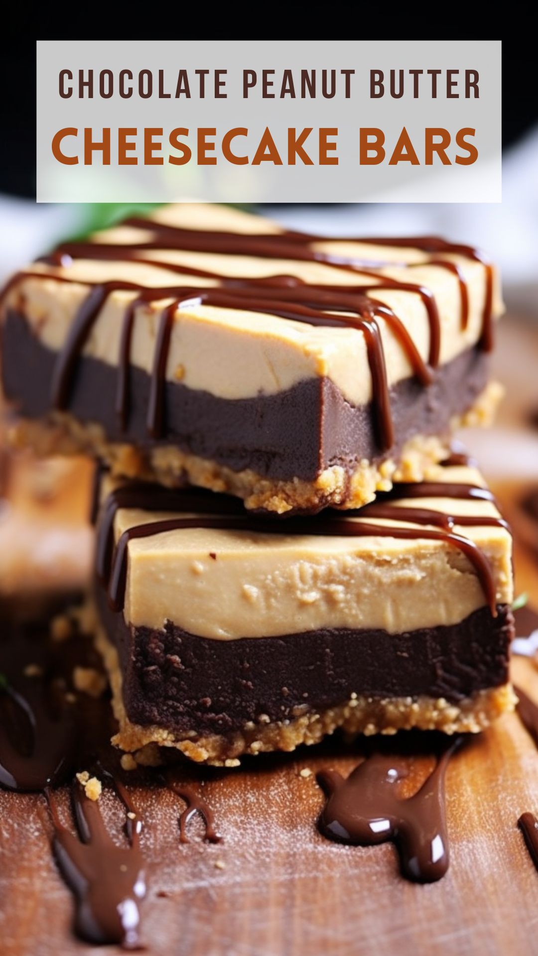 Chocolate Peanut Butter Cheesecake Bars