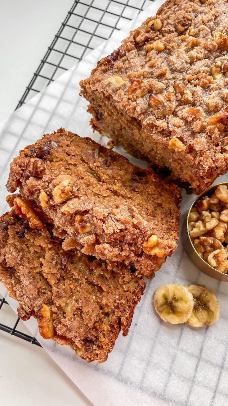 Cinnamon Streusel Banana Nut Bread