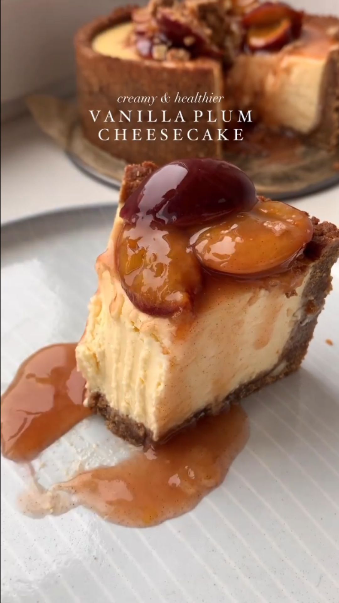 Vanilla Plum Cheesecake Maria's Kitchen