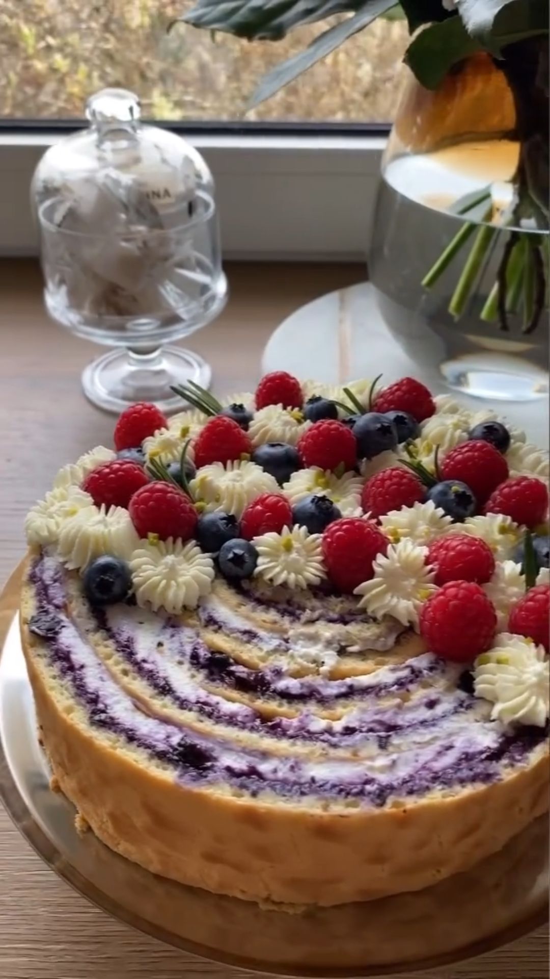 Blueberry Bliss Roll Cake