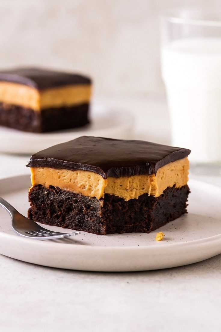 Delicious Peanut Butter Brownies aka Buckeye Brownies - The Best Peanut Butter Dessert